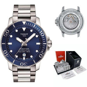 Tissot Seastar 1000 Powermatic 80 Blue Dial Silver Steel Strap Watch for Men - T120.407.11.041.03 Authentic Buy Shop Now