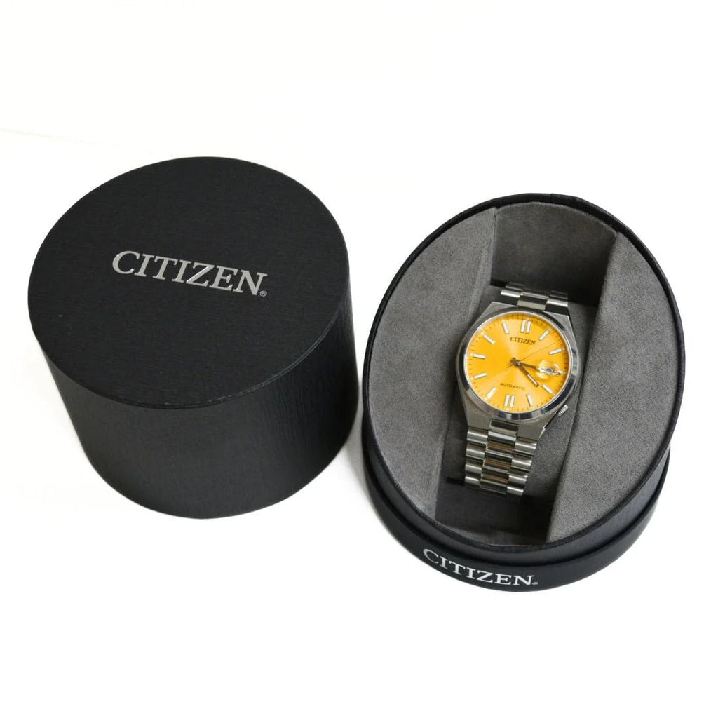 Citizen Tsuyosa Automatic Yellow Dial Silver Steel Strap Watch for Men - NJ0150-56Z Authentic Buy Shop Now