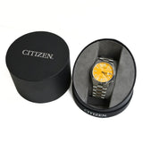 Citizen Tsuyosa Automatic Yellow Dial Silver Steel Strap Watch for Men - NJ0150-56Z Authentic Buy Shop Now