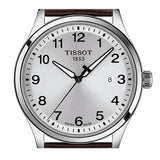 Tissot T-Sport Gent XL Silver Dial Brown Leather Strap Watch for Men - T116.410.16.037.00 Authentic Buy Shop Now