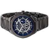 Maserati Stile Skeleton Chronograph Blue Dial Grey Steel Strap Watch for Men - R8873642012 Authentic Buy Shop Now