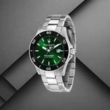 Maserati Competizione Green Dial Silver Steel Strap Watch for Men - R8853100038 Authentic Buy Shop Now