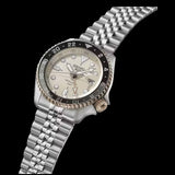 Seiko 5 GMT Sport Asia Exclusive Limited Edition Off White Dial Silver Steel Strap Watch for Men - SSK046K1 Buy Now By Seiko