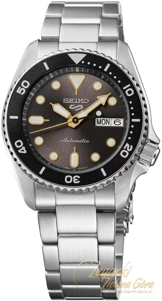 Seiko 5 Sports SKX Street Stonewash Black Dial Silver Steel Strap Watch for Men - SRPL79K1 Authentic Buy Shop Now