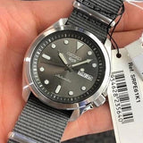 Seiko 5 Sports Automatic Grey Dial Grey Nylon Strap Watch for Men - SRPE61K1 Authentic Buy Shop Now