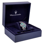 Maserati Sorpasso Chronograph Green Dial Silver Steel Strap Watch for Men - R8873624002 Authentic Buy Shop Now