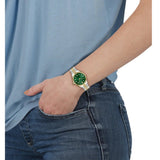 Versace Hellenyium Quartz Green Dial Two Tone Steel Strap Watch for Women - VEHU00420 Buy Now By Versace