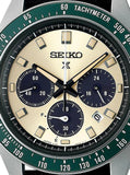 Seiko Prospex Speedtimer Solar Chronograph Ivory Dial Black Leather Strap Watch for Men - SSC943 Buy Now By Seiko