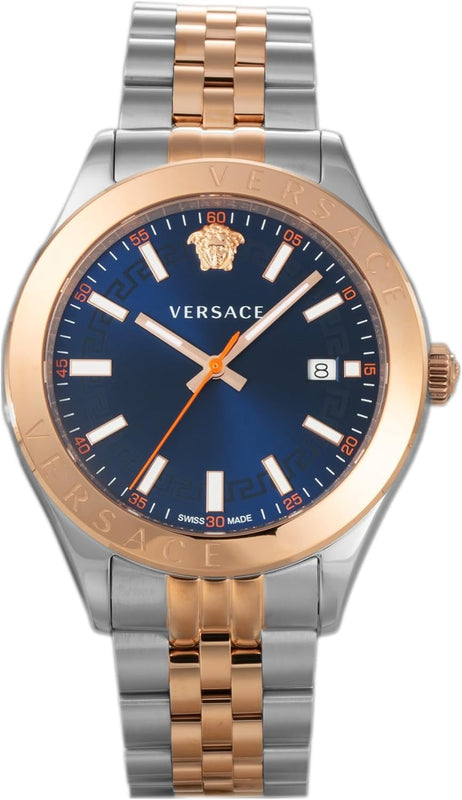 Versace Hellenyium Blue Dial Two Tone Steel Strap Watch for Men - VEVK01424 Buy Now By Versace