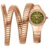 Just Cavalli Vita Green Dial Rose Gold Steel Strap Watch for Women - JC1L355M0045 Authentic Buy Shop Now