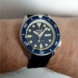 Seiko 5 Sports SKX Automatic Blue Dial Blue Silicone Strap Watch for Men - SRPD71K2 Authentic Buy Shop Now