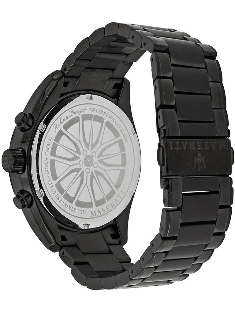 Maserati SFIDA Limited Edition Chronograph Black Dial Black Steel Strap Watch for Men - R8873640016 Authentic Buy Shop Now
