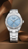 Tissot PR 100 Sport Chic Lady Blue Dial Silver Steel Strap Watch for Women - T101.910.11.351.00 Authentic Buy Shop Now