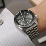 Seiko 5 Sports Automatic Grey Dial Silver Steel Strap Watch for Men - SRPE51K1 Authentic Buy Shop Now