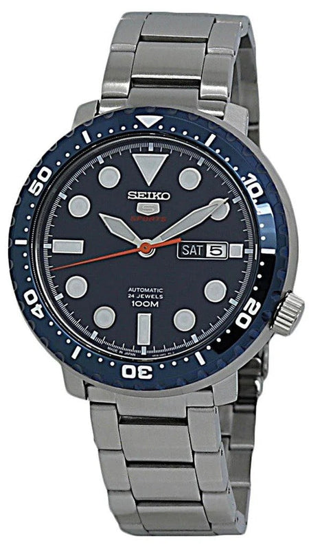 Seiko 5 Sports Automatic Blue Dial Silver Steel Strap Watch for Men - SRPC63J1 Buy Now By Seiko