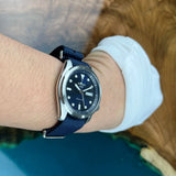 Seiko 5 Sports Automatic Blue Dial Blue Nylon Strap Watch for Men - SRPE63K1 Authentic Buy Shop Now