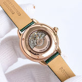 Emporio Armani Mia Meccanico Mother of Pearl Dial Green Leather Strap Watch for Women - AR60073 Buy Now By Emporio Armani