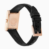 Emporio Armani Genni Silver Dial Black Leather Strap Watch for Women - AR11624 Buy Now By Emporio Armani