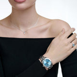 Tissot PR 100 Sport Chic Lady Blue Dial Silver Steel Strap Watch for Women - T101.910.11.351.00 Authentic Buy Shop Now
