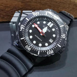 Citizen Mechanical Automatic Black Dial Black Rubber Strap Watch for Men - NJ0125-11E Buy Now By Citizen