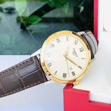 Tissot Classic Dream Ivory Dial Brown Leather Strap Watch for Men - T129.410.26.263.00 Authentic Buy Shop Now