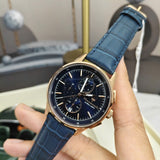 Maserati Sorpasso Chronograph Blue Dial Blue Leather Strap Watch for Men - R8871624009 Authentic Buy Shop Now
