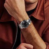 Citizen Tsuyosa 60 Automatic Black Dial Silver Steel Strap Watch for Men - NK0020-55E Authentic Buy Shop Now