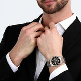 Maserati Attrazione Chronograph Black Dial Two Tone Steel Strap Watch for Men - R8853151002 Authentic Buy Shop Now