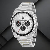 Maserati Velocità Chronograph Silver Dial Silver Steel Strap Watch for Men - R8873652006 Authentic Buy Shop Now
