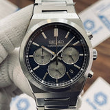 Seiko Conceptual Chronograph Blue Dial Silver Steel Strap Watch for Men- SSB453P1 Authentic Buy Shop Now