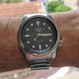 Seiko 5 Sports Automatic Grey Dial Silver Steel Strap Watch for Men - SRPE51K1 Authentic Buy Shop Now