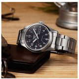 Seiko 5 Sports Flieger Automatic Black Dial Silver Steel Strap Watch for Men - SRPH27K1 Authentic Buy Shop Now