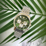 Emporio Armani Antonio Chronograph Green Dial Silver Steel Strap Watch for Men - AR11581 Buy Now By Emporio Armani