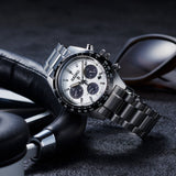 Seiko Prospex Speedtimer Solar Chronograph White Dial Silver Steel Strap Watch for Men - SSC813 Authentic Buy Shop Now