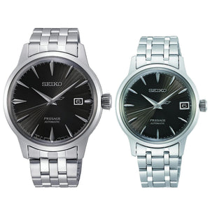 Seiko Presage Cocktail Time Automatic Black Dial Silver Steel Strap Watch for Men - SRPE17J1 Authentic Buy Shop Now