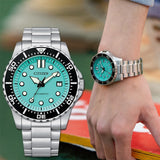Citizen Mechanical Automatic Turquoise Dial Silver Steel Strap Watch for Men - NJ0170-83X Buy Now By Citizen