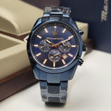 Maserati Attrazione Chronograph Blue Dial Blue Steel Strap Watch for Men - R8873626003 Authentic Buy Shop Now