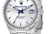 Maserati Competizione Silver Dial Silver Steel Strap Watch for Men - R8853100045 Authentic Buy Shop Now