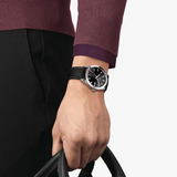 Tissot PR 100 Black Dial Black Leather Strap Watch for Men - T150.410.16.051.00 Authentic Buy Shop Now