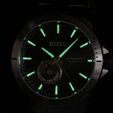 Hugo Boss Troper Automatic Chronograph Green Dial Silver Steel Strap Watch for Men - 1514200 Authentic Buy Shop Now