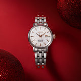 Seiko Presage Cocktail Time Skydiving Automatic Diamonds Mother of Pearl Dial Silver Steel Strap Watch for Women - SRE009J1 Authentic Buy Shop Now