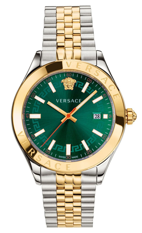 Versace Hellenyium Quartz Green Dial Two Tone Steel Strap Watch for Women - VEHU00420 Buy Now By Versace