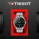 Tissot Chemin des Tourelles Powermatic 80 Green Dial Silver Steel Strap Watch for Men - T139.407.11.091.00 Authentic Buy Shop Now