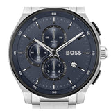 Hugo Boss Peak 2.0 Chronograph Blue Dial SIlver Steel Strap Watch for Men - 1514189 Authentic Buy Shop Now