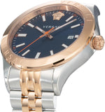 Versace Hellenyium Blue Dial Two Tone Steel Strap Watch for Men - VEVK01424 Buy Now By Versace