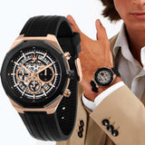 Maserati Stile Skeleton Chronograph Black Dial Black Silicone Strap Watch for Men - R8871642003 Authentic Buy Shop Now