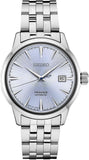 Seiko Presage Cocktail Time Automatic Ice Blue Dial Silver Steel Strap Watch for Men - SRPE19J1 Authentic Buy Shop Now