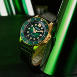 Citizen Mechanical Automatic Green Dial Brown Leather Strap Watch for Men - NJ0173-18X Buy Now By Citizen