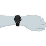 Hugo Boss Aeroliner Chronograph Black Dial Black Leather Strap Watch for Men - 1512567 Authentic Buy Shop Now