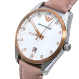 Emporio Armani Tazio Mother of Pearl Dial Pink Leather Strap Watch for Women - AR6133 Buy Now By Emporio Armani